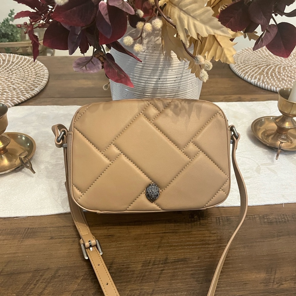 Kurt Geiger Beige Quilted Crossbody Bag